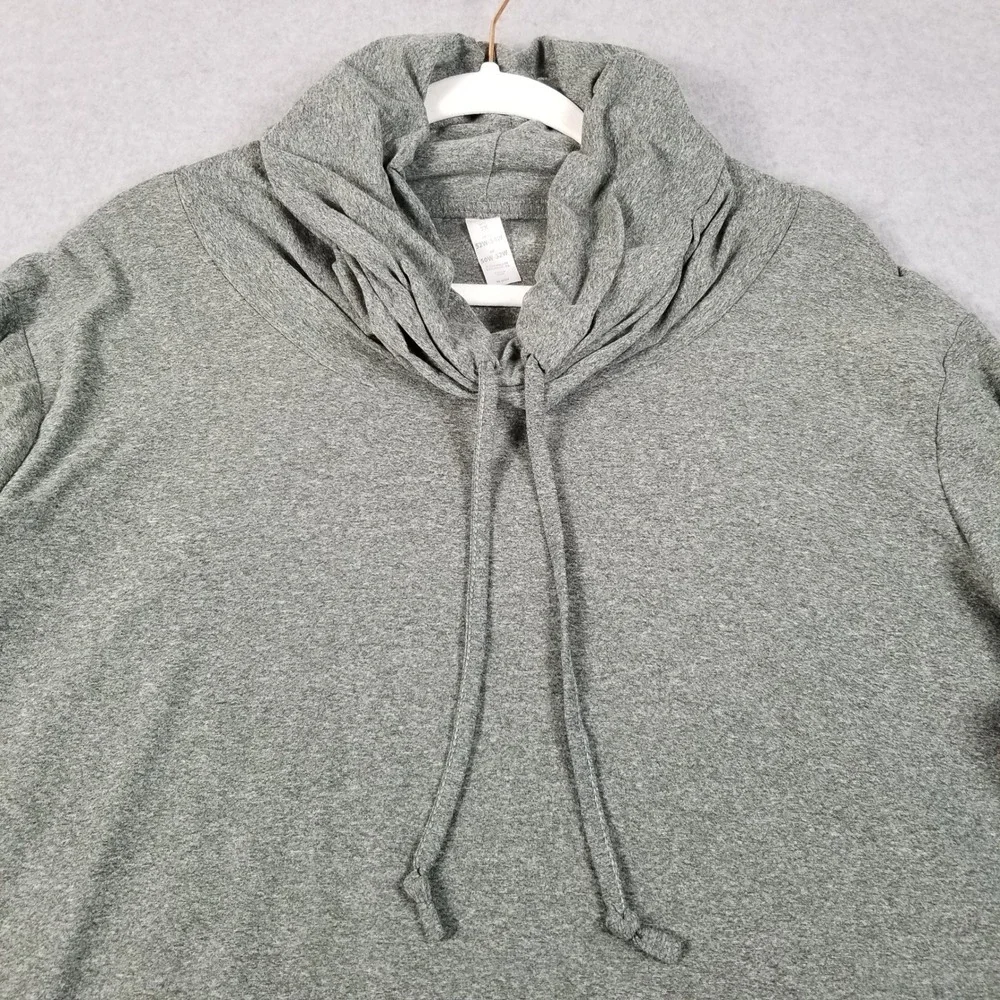 Balance Collection Hoodie Womens 2X Plus Green Cowl Neck Pullover Stretch Active - Picture 2 of 14